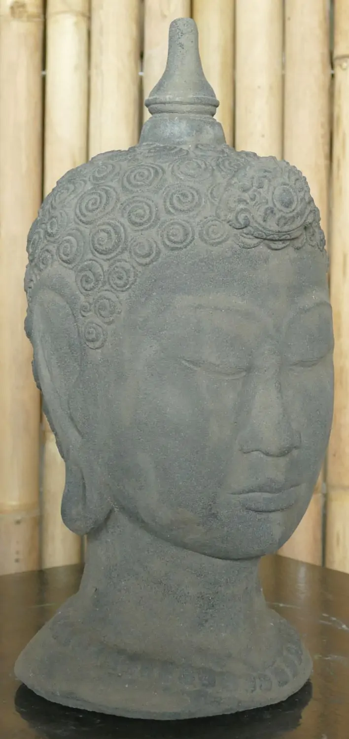  Product image 3 of the product “Thai bust, 43 cm, antique finish, cast lava stone ”